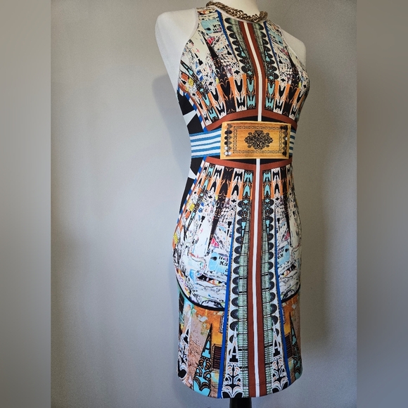 Clover Canyon Havana Racerback Geometric Print Midi Dress. Size Medium - Picture 2 of 10